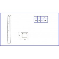 150x150x1.8m Straining Fence Pole